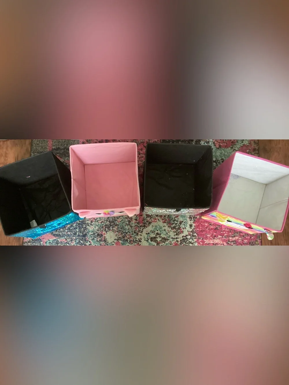 Kids Pink Unicorn Storage Bin - Soft Fabric Organizer